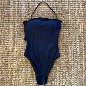 J. Crew crossback one piece navy swimsuit size 6